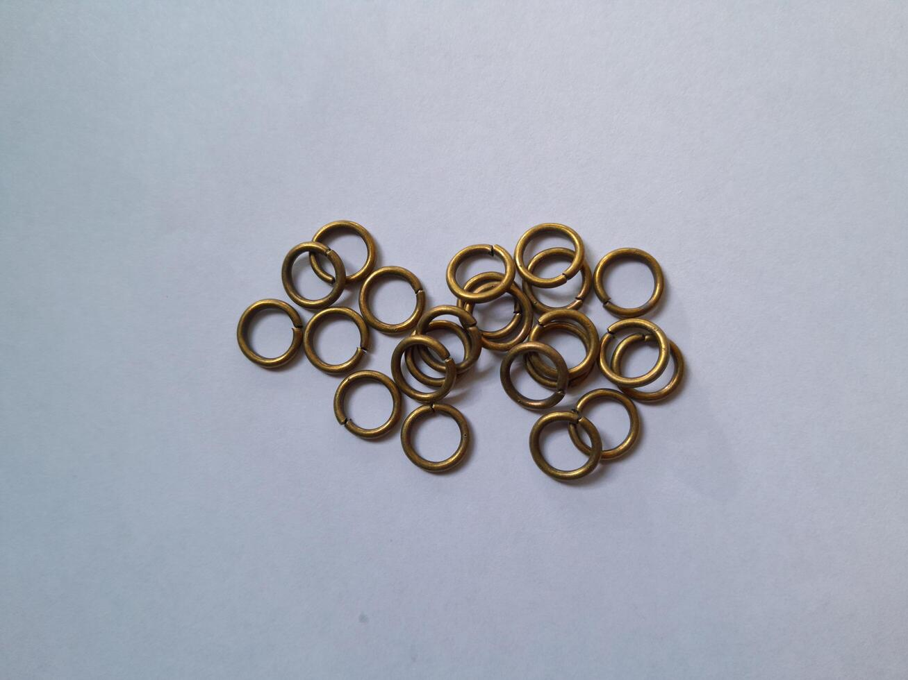 Photos of lots of small iron rings. This photo is perfect for calendars, advertisements, banners, posters