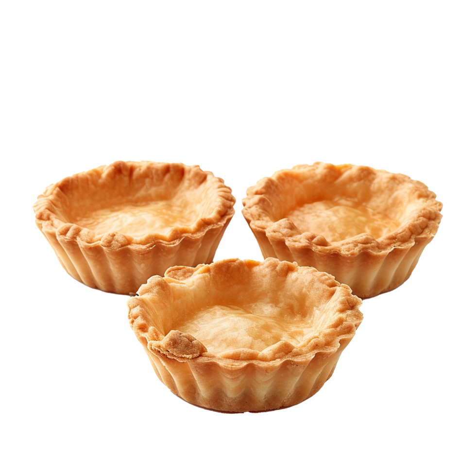 AI generated Tartlet tart shells png isolated on transparent background