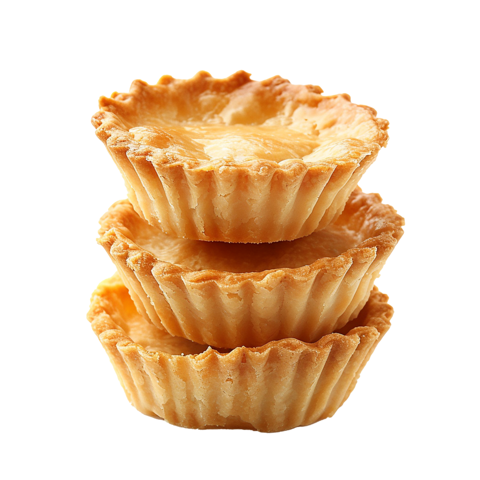 AI generated Tartlet tart shells png isolated on transparent background