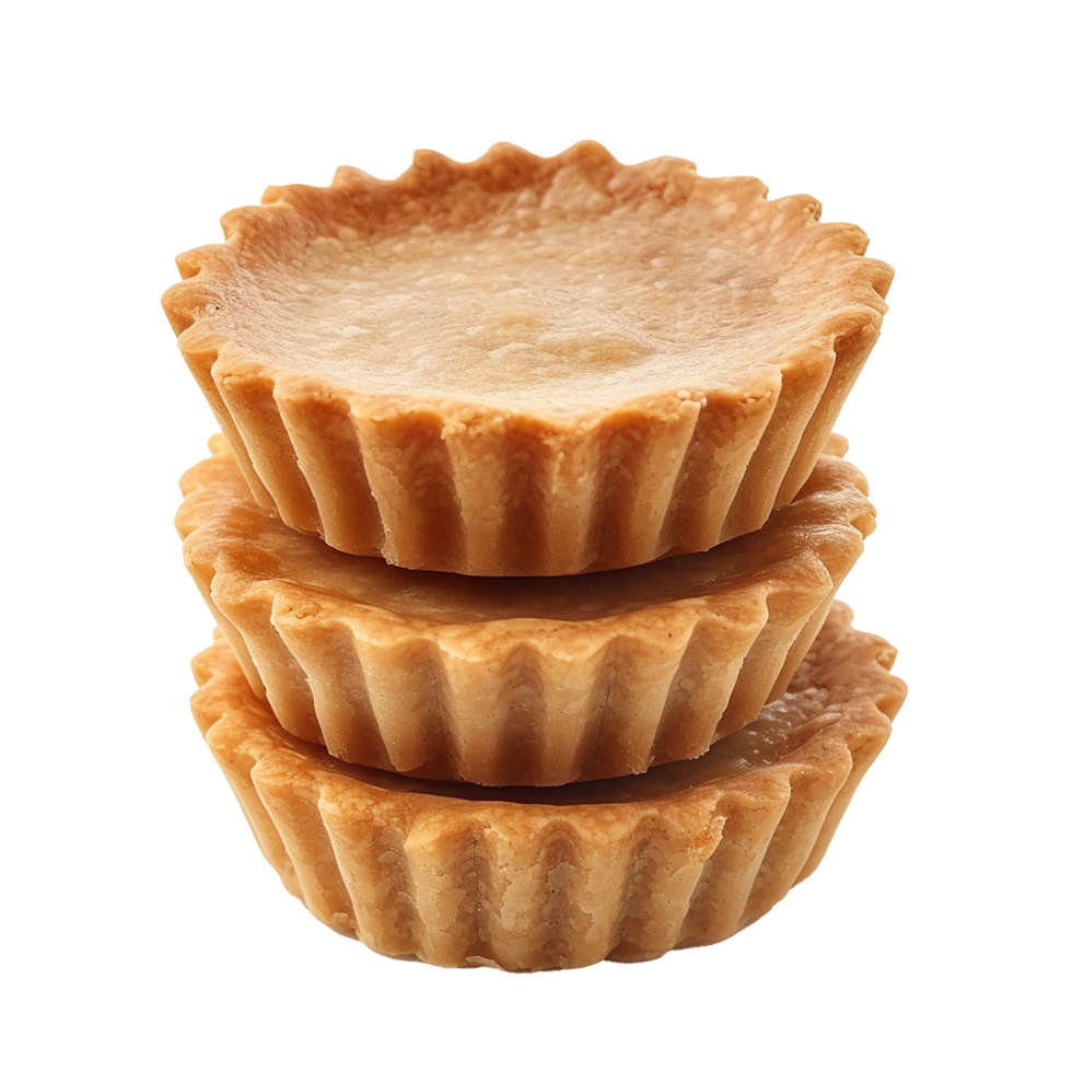 AI generated Tartlet tart shells png isolated on transparent background