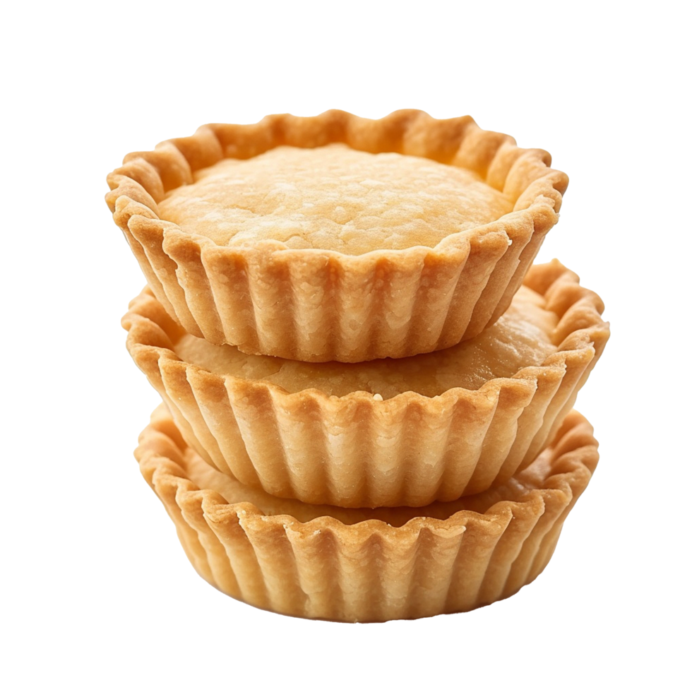 AI generated Tartlet tart shells png isolated on transparent background