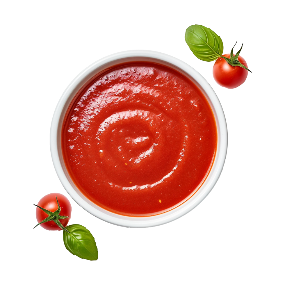 ai generado tomate salsa aislado en transparente antecedentes png