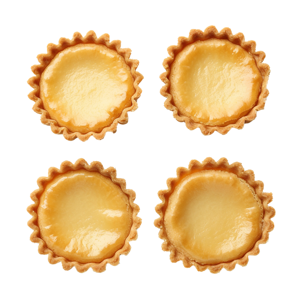AI generated Tartlet tart shells png isolated on transparent background