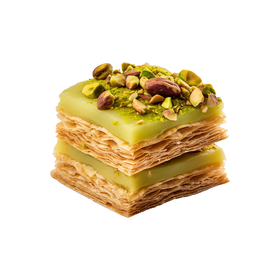 AI generated Baklavas on transparency background png