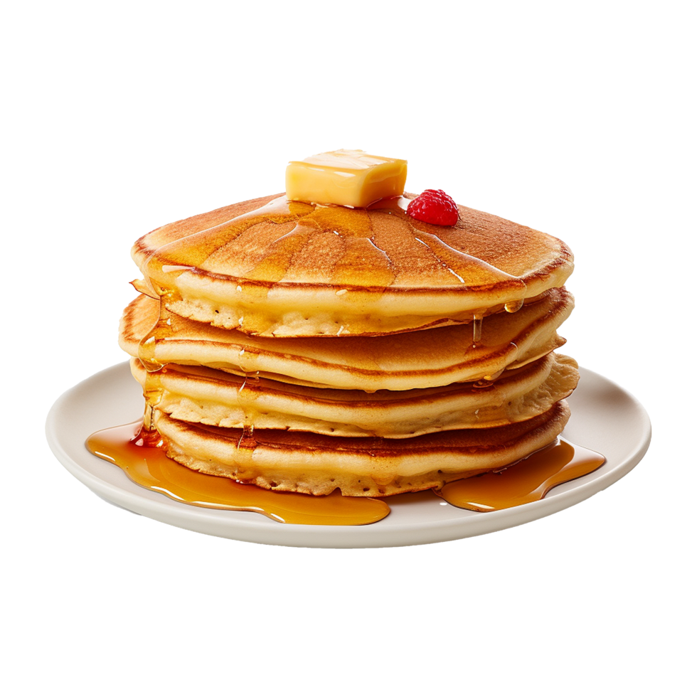 AI generated Pancakes isolated on transparent background png