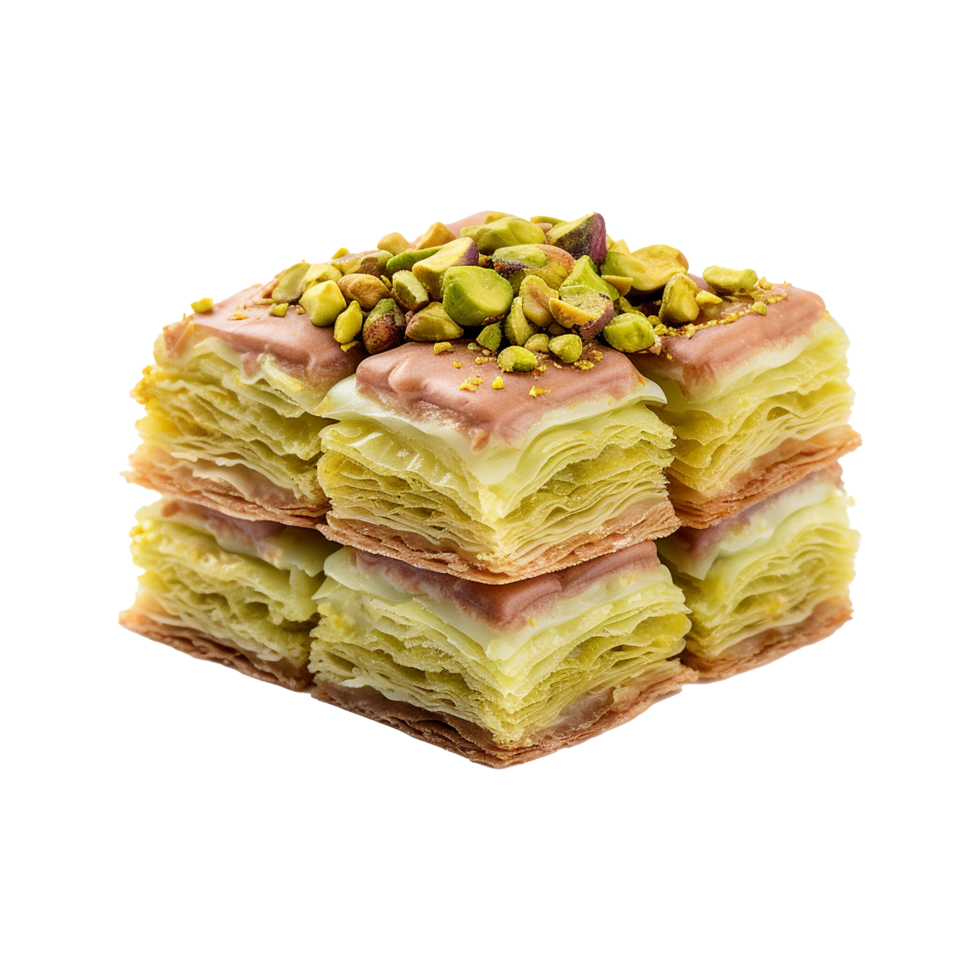 AI generated Baklavas on transparency background png