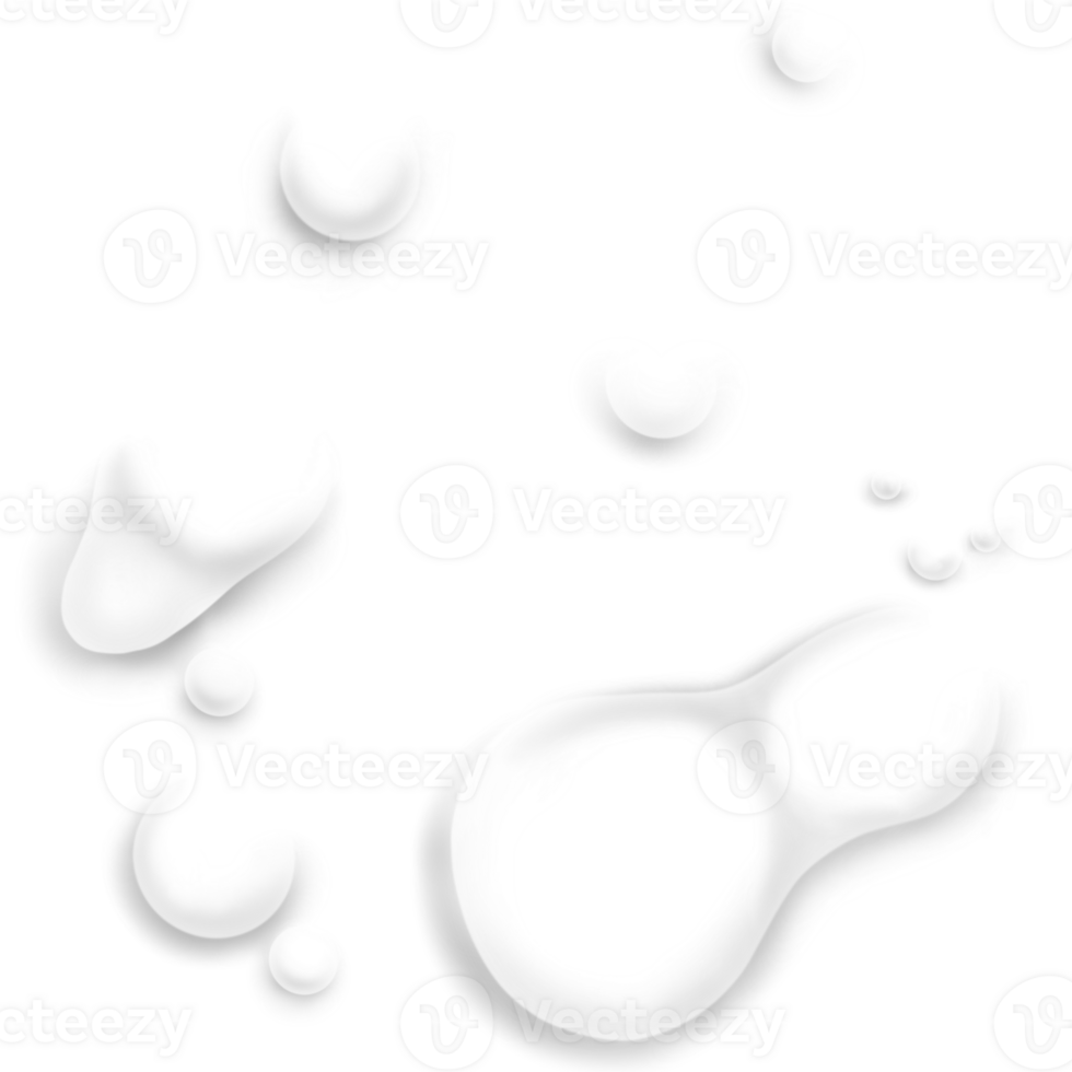 realistic water drops or dew on the surface png