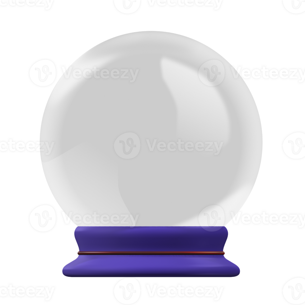 Crystal ball icon low poly, 3d rendering png