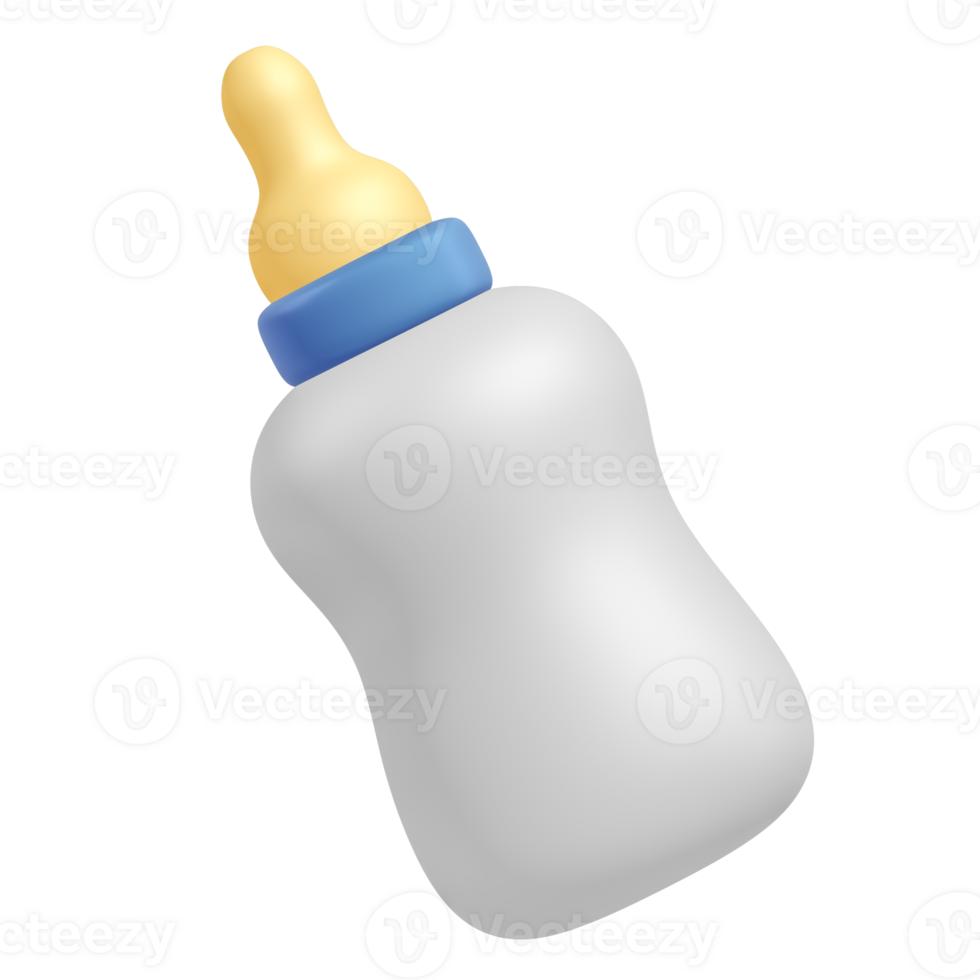 Baby Milk Bottle Icon, 3d rendering png
