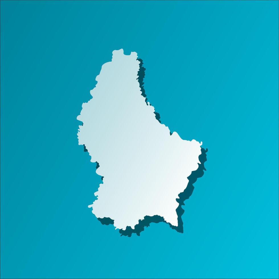 vector aislado simplificado ilustración icono con azul silueta de Luxemburgo mapa. oscuro azul antecedentes