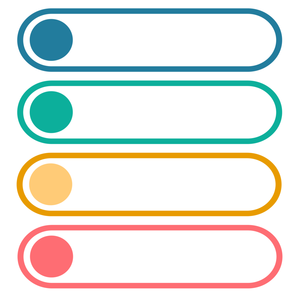 Infographic List with 4 Steps and Process Design png