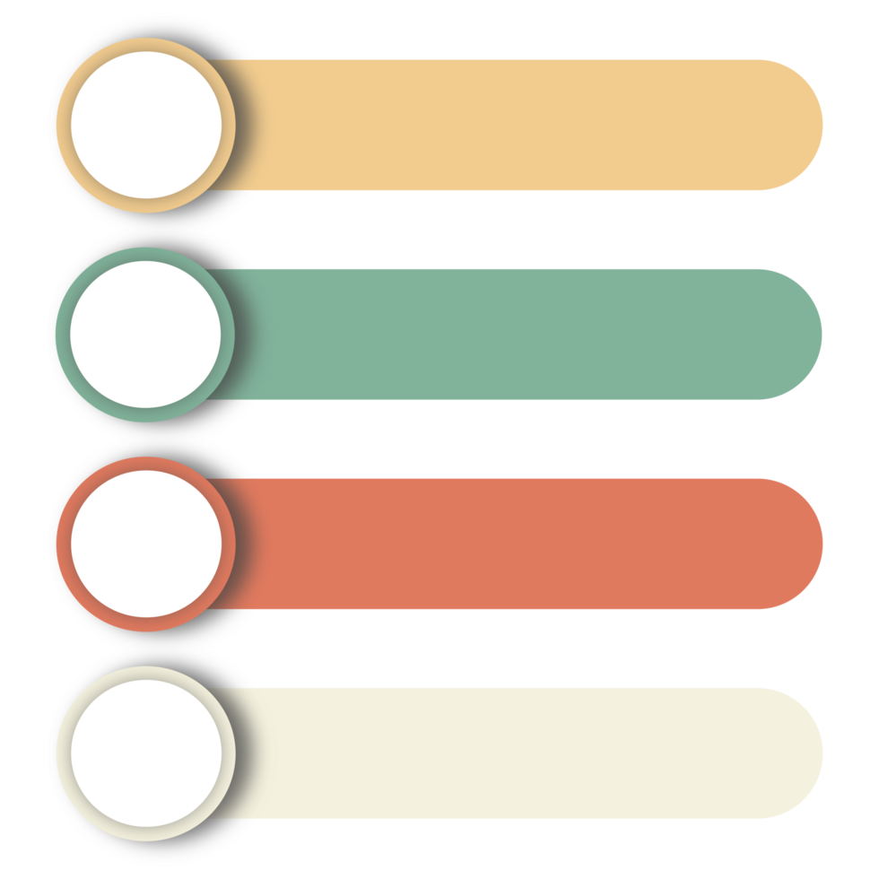 Infographic List with 4 Steps and Process Design png