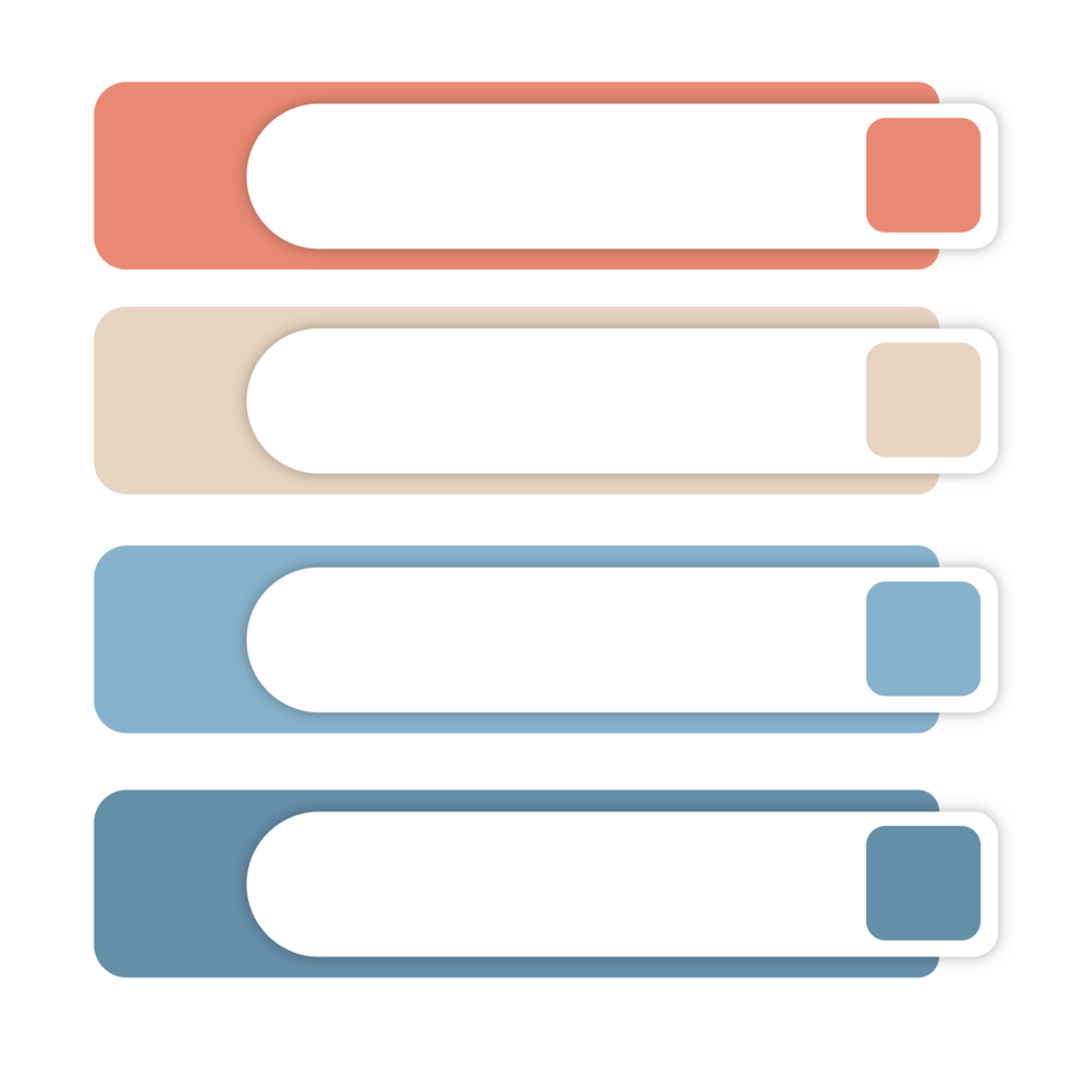 Infographic List with 4 Steps and Process Design png