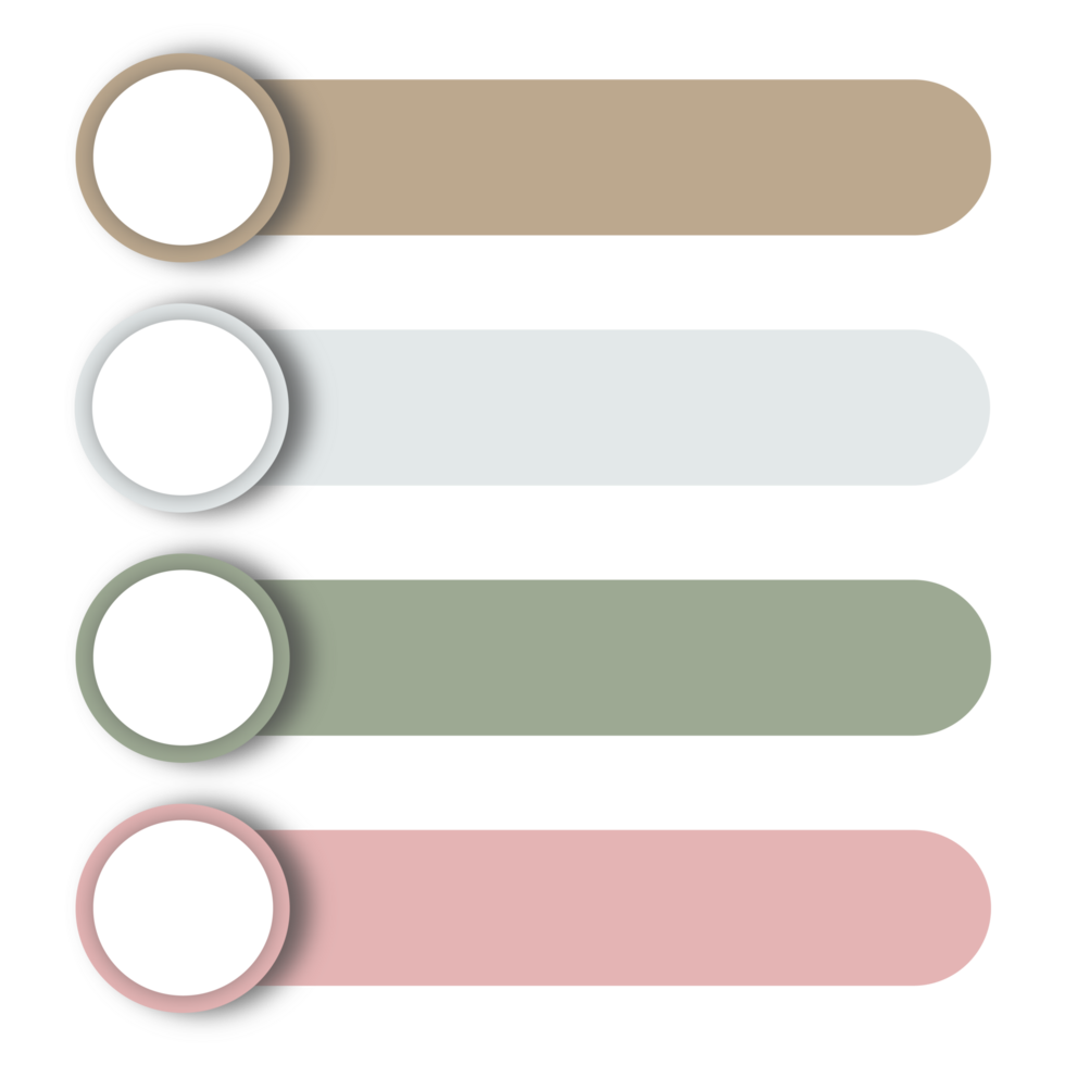 Infographic List with 4 Steps and Process Design png
