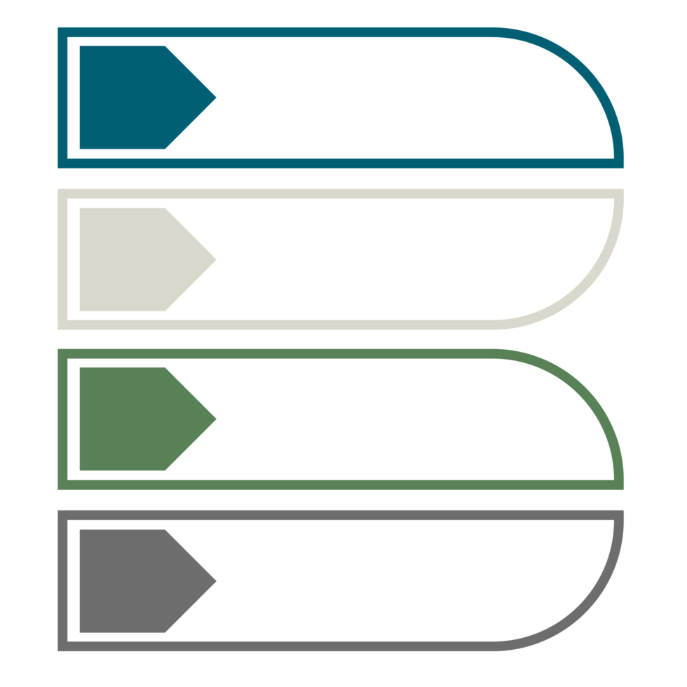 Infographic List with 4 Steps and Process Design png