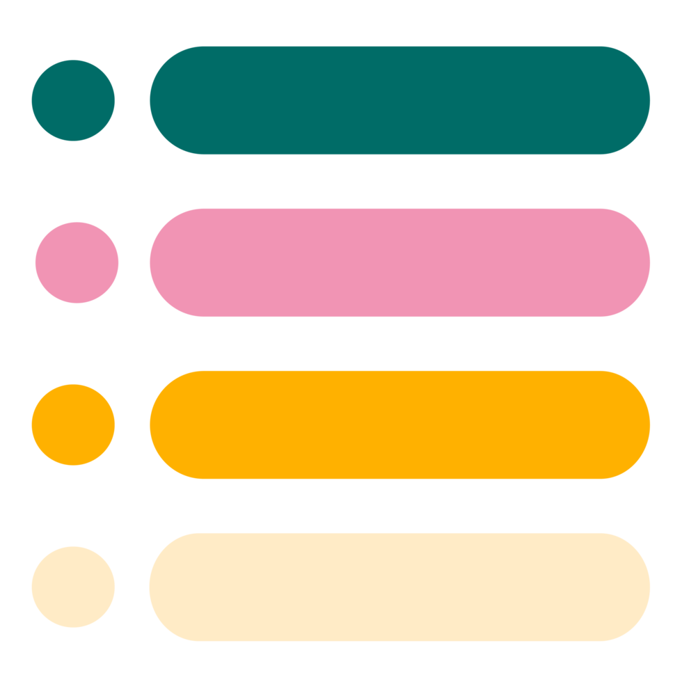 Infographic List with 4 Steps and Process Design png