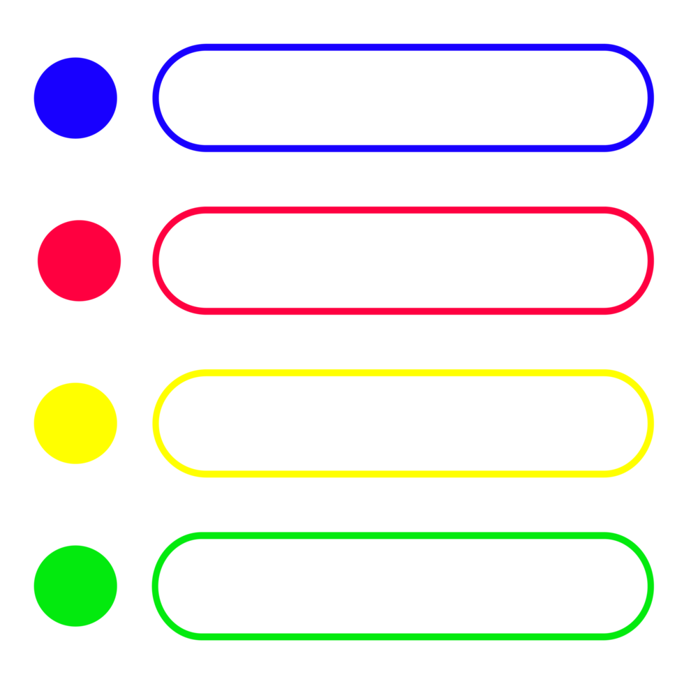 infográfico Lista com 4 passos e processo Projeto png