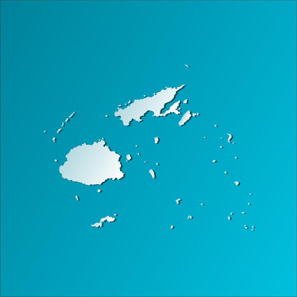 vector aislado simplificado ilustración icono con azul silueta de Fiji mapa. oscuro azul antecedentes