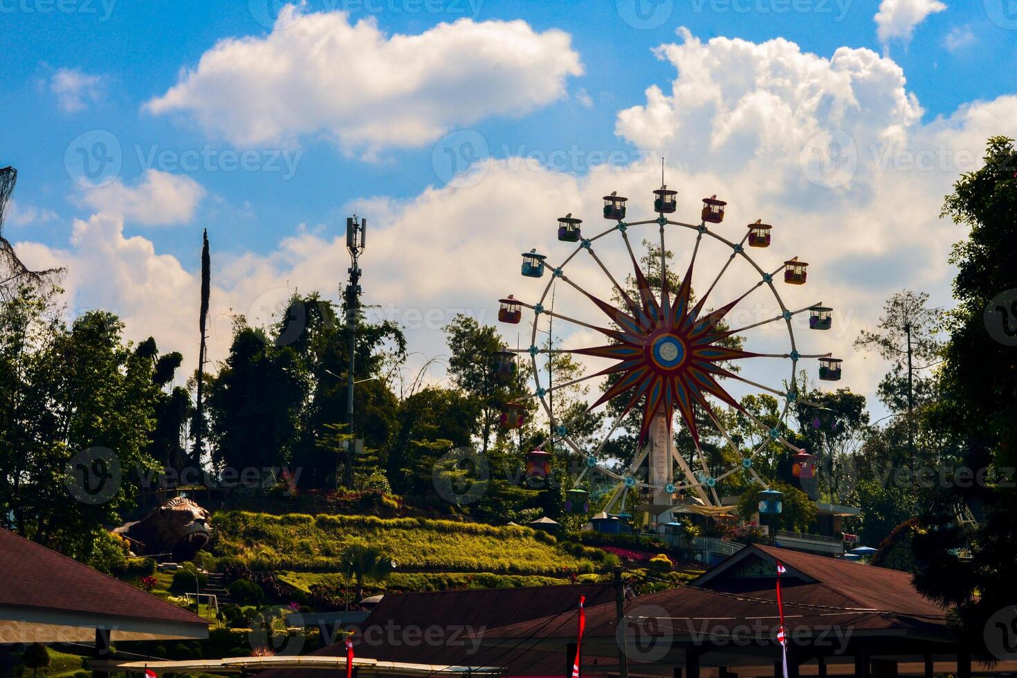 a ferris wheel in the park photo