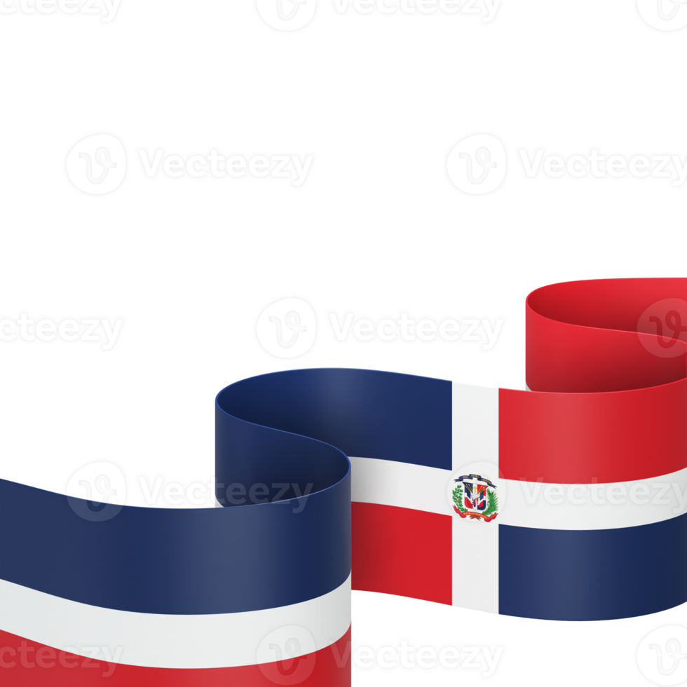 Dominican Republic flag design national independence day banner element transparent background png