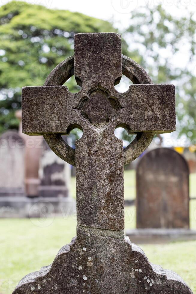 Cemetery closeup detail photo