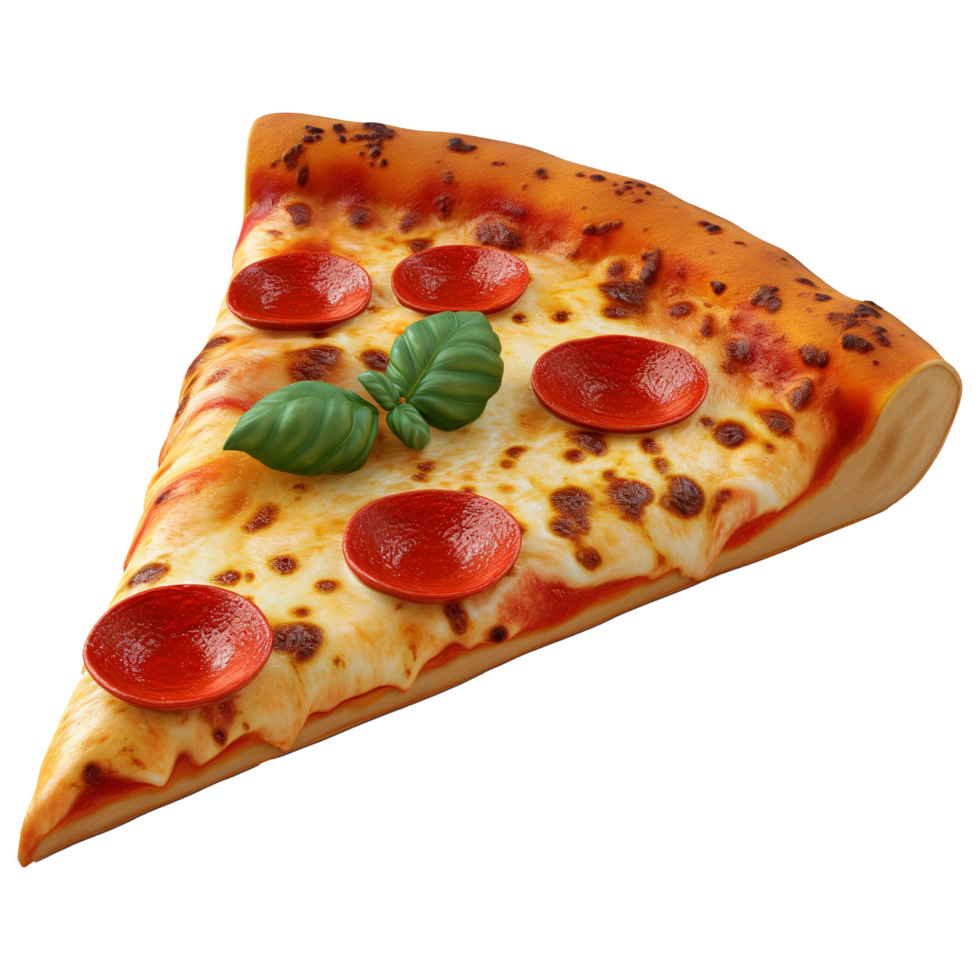 ai gegenereerd een plak van pizza. perfect voor voedsel, reclame, en ontwerp elementen png