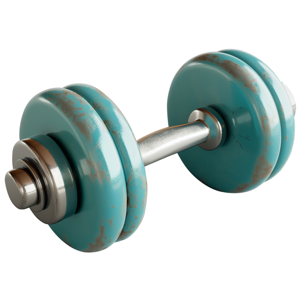 AI generated Dumbbell, 3d design. Perfect for sports, advertising and design elements png