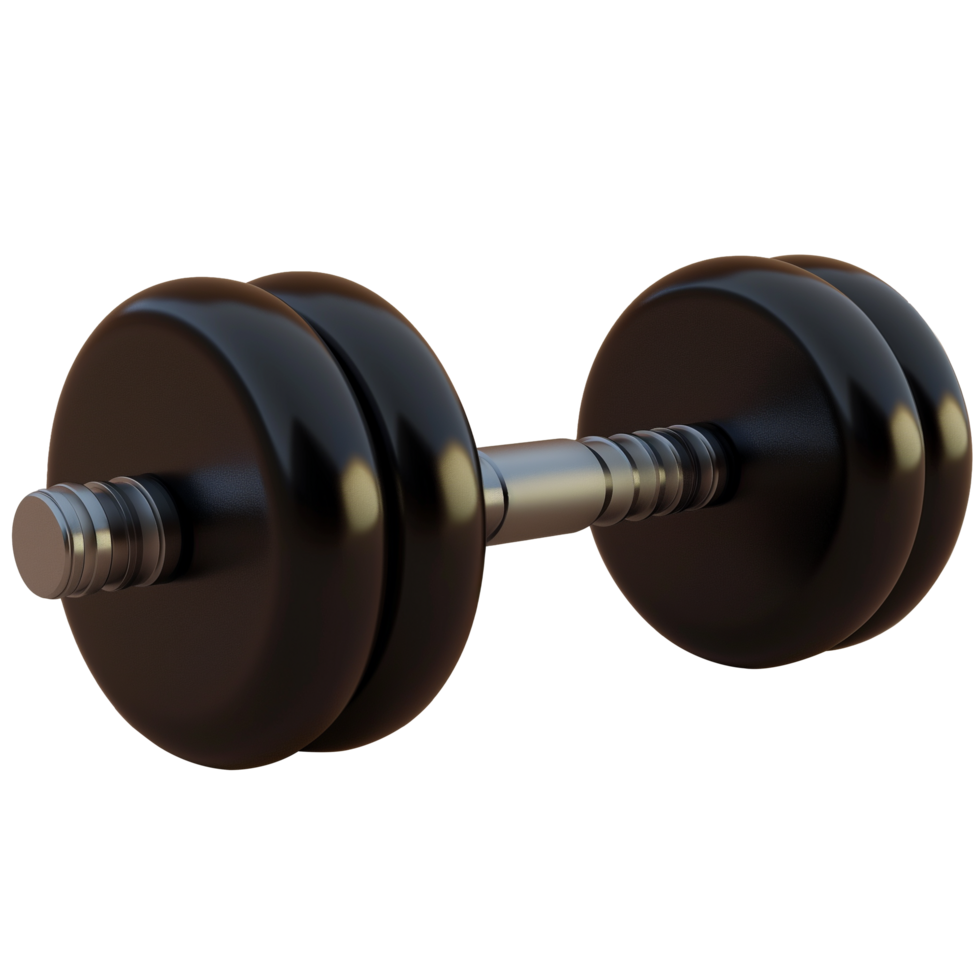 AI generated Dumbbell, 3d design. Perfect for sports, advertising and design elements png