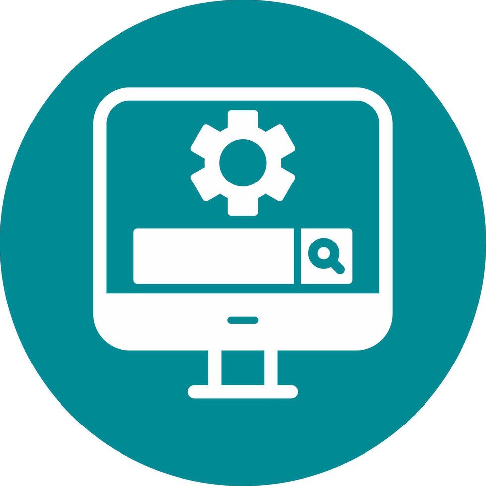 Computer Search Engine Vecto Icon vector