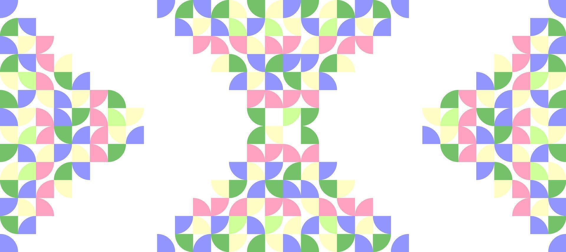 triangle pastel green mosaic rounded pattern design background vector