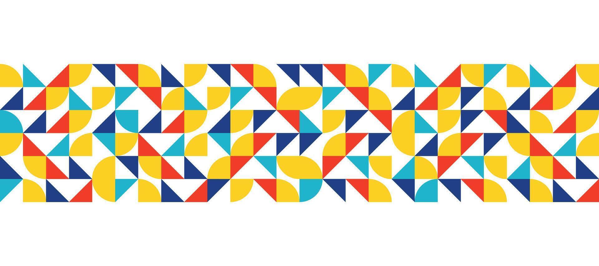 triangle yellow hipster geometric mosaic banner design background vector