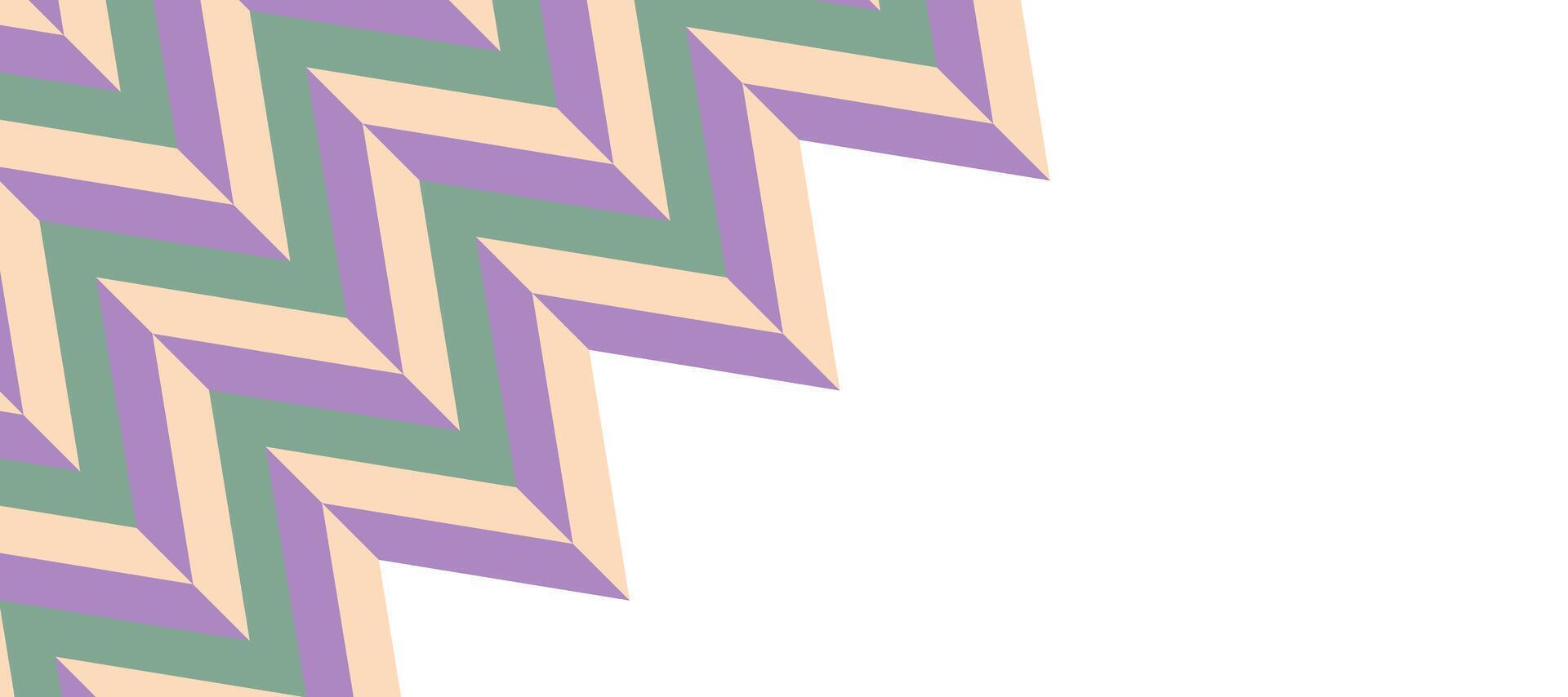 abstract pastel chevron decorative zigzag banner design background vector