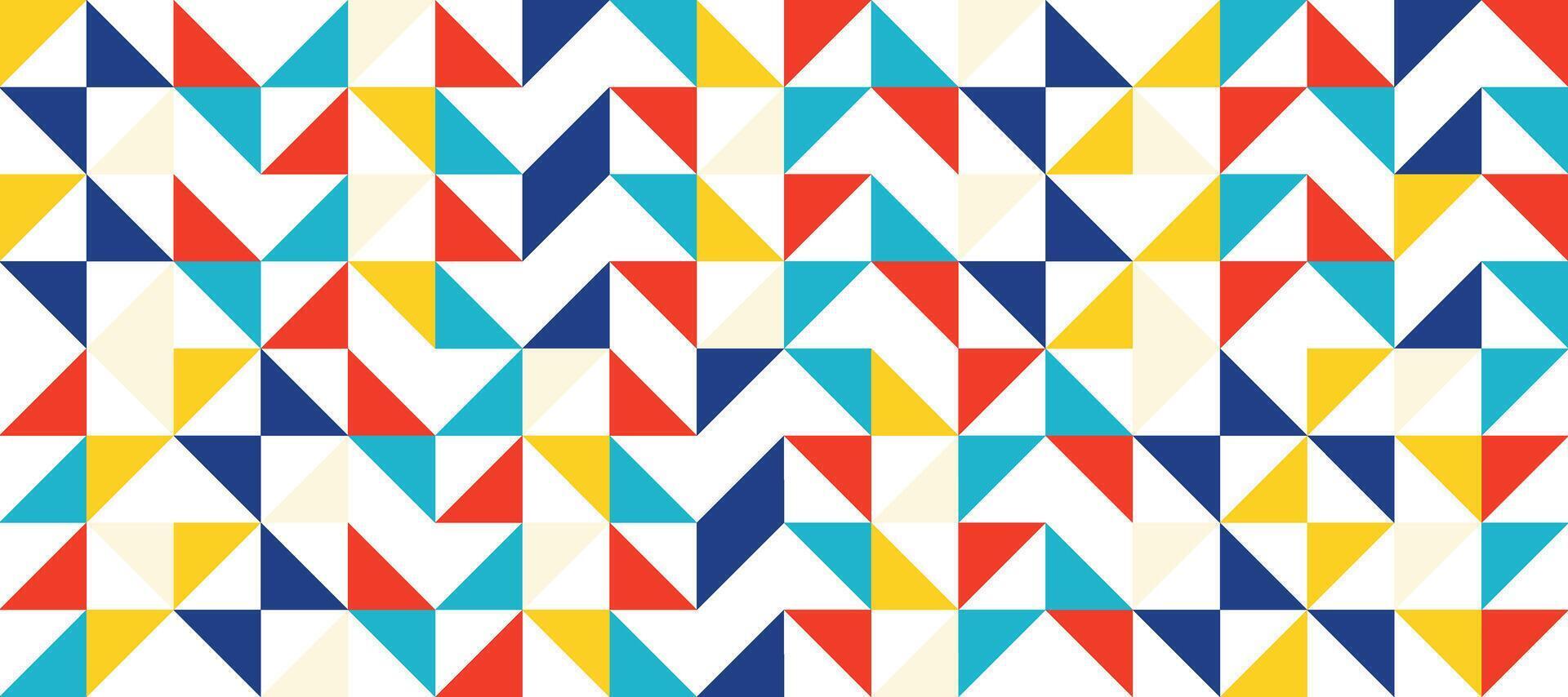 abstract colorful triangle mosaic decorative design background vector