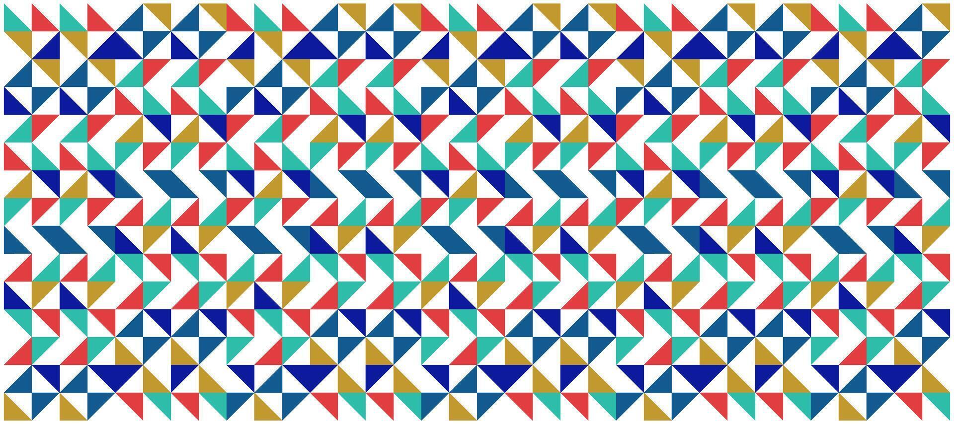 abstract colorful triangle mosaic pattern design background vector