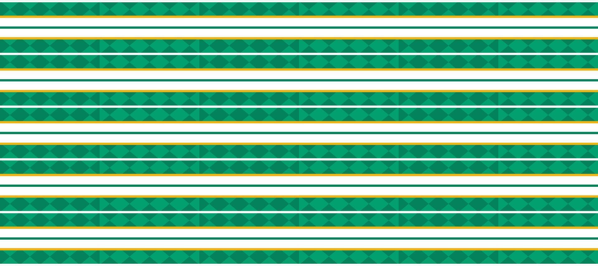 green stripe horizontal decorative geometric vintage design background vector