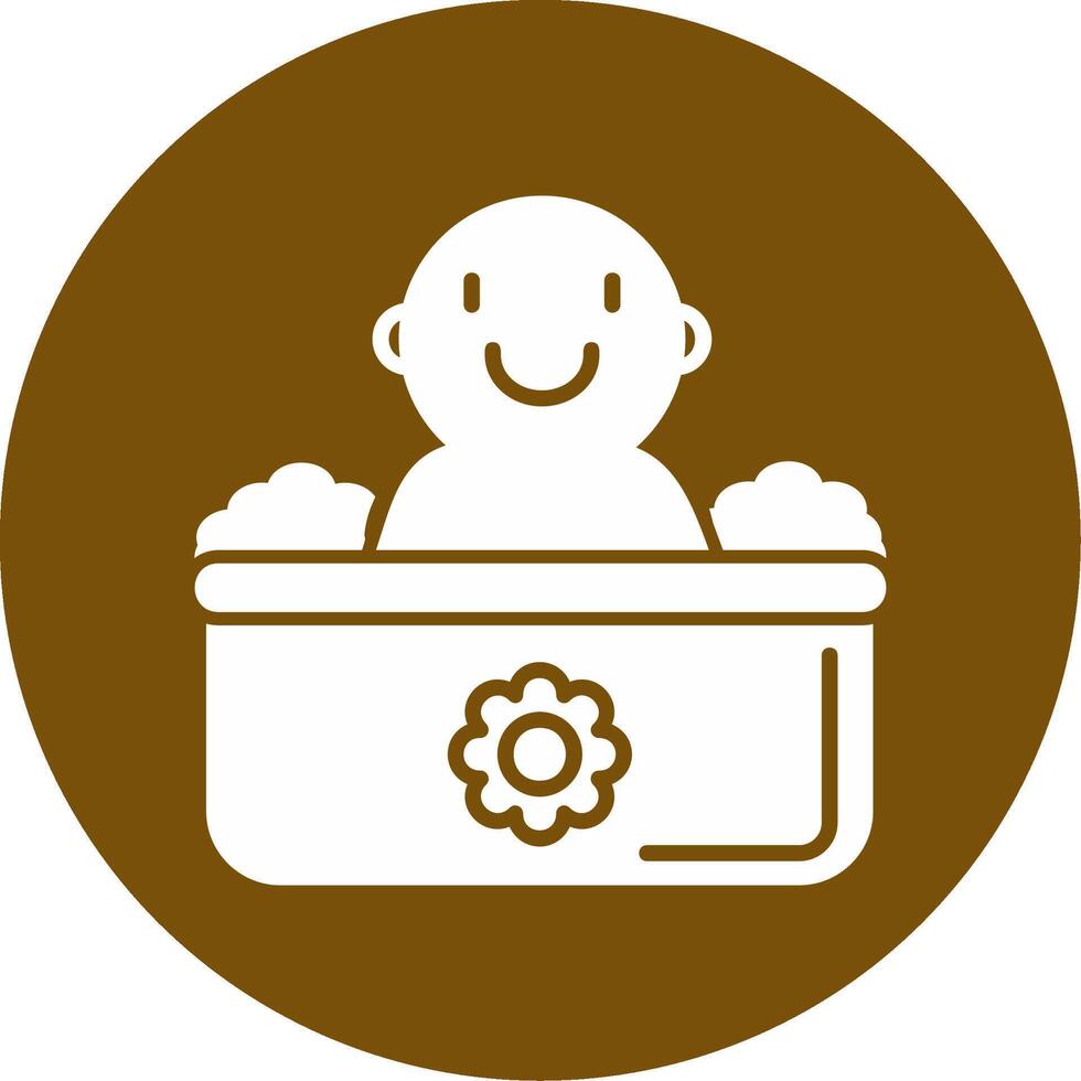 Baby Bath Vecto Icon vector