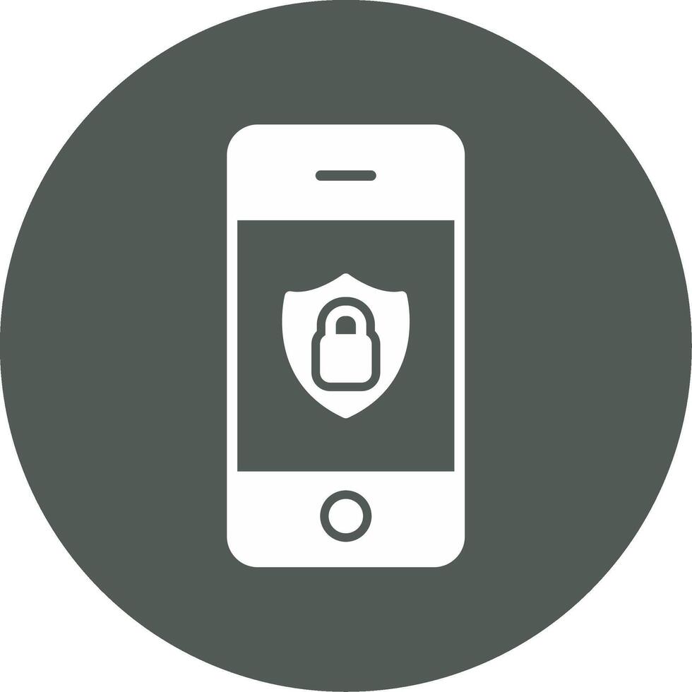 Mobile Security Vecto Icon vector