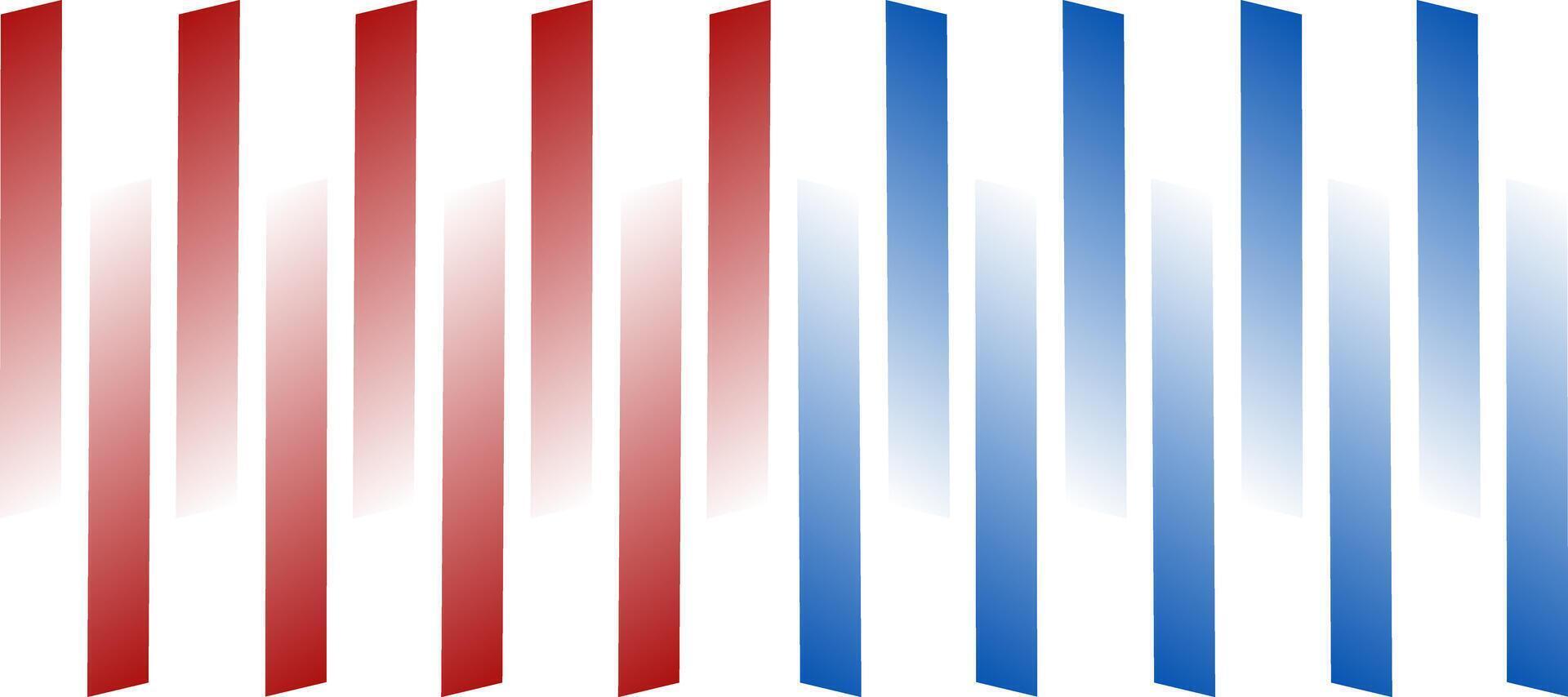 abstract red blue vertical stripes blurry gradient design background vector