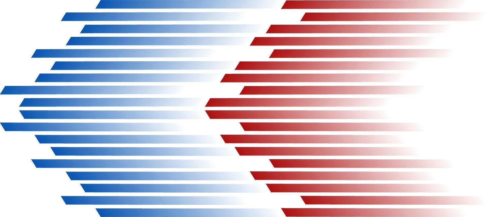abstract red blue horizontal stripes blurry gradient design background vector