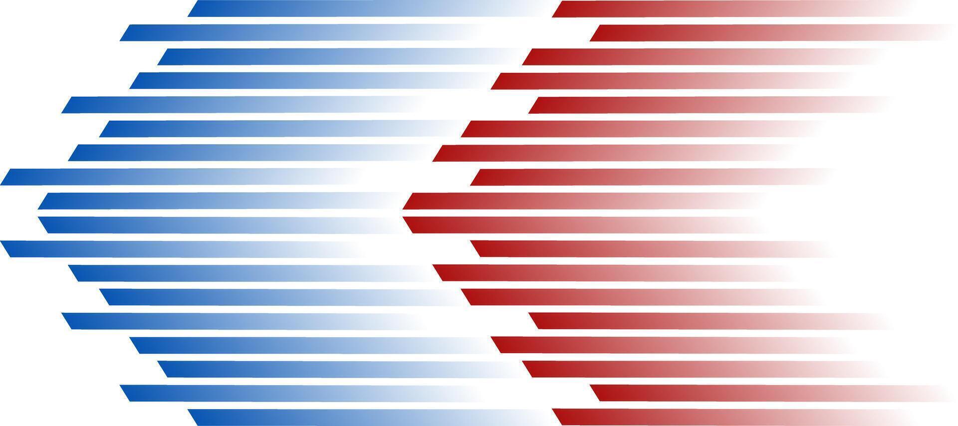 abstract red blue horizontal stripes blurry gradient design background vector