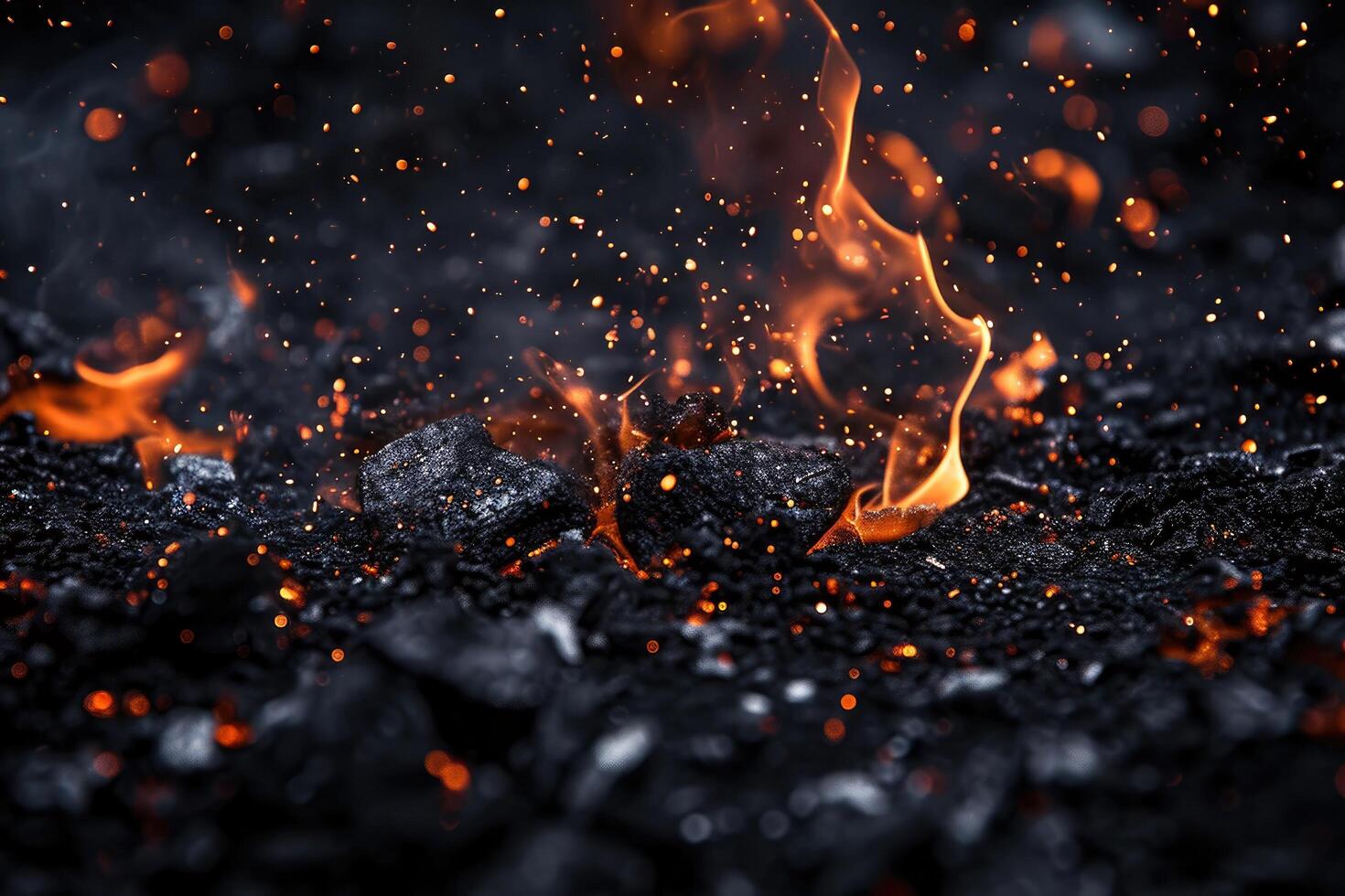 AI generated Charcoal's fiery waltz photo
