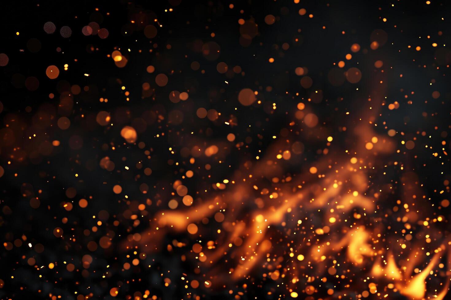 AI generated Glimmering sparks cascade photo