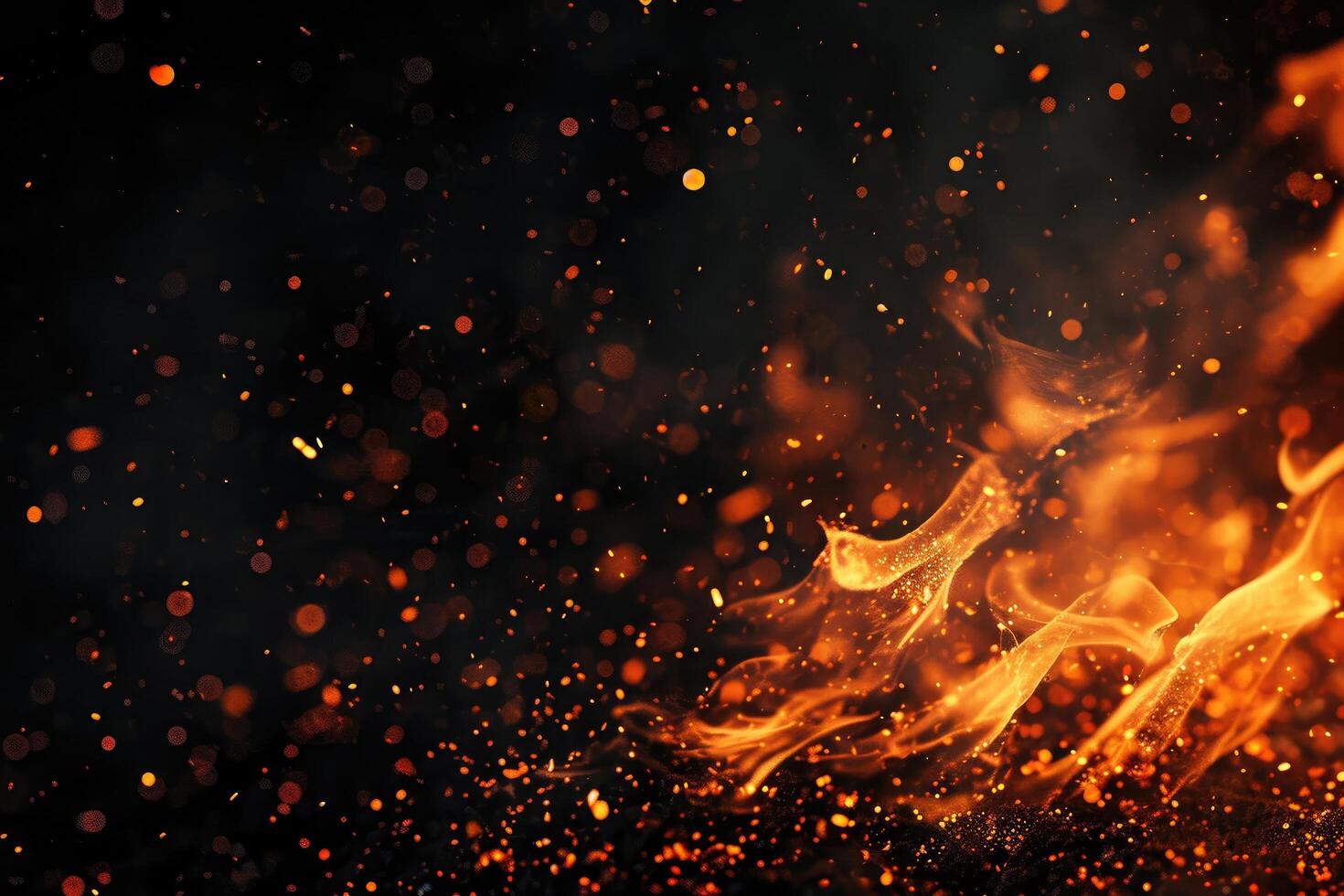 AI generated Charcoal's glowing cascade photo