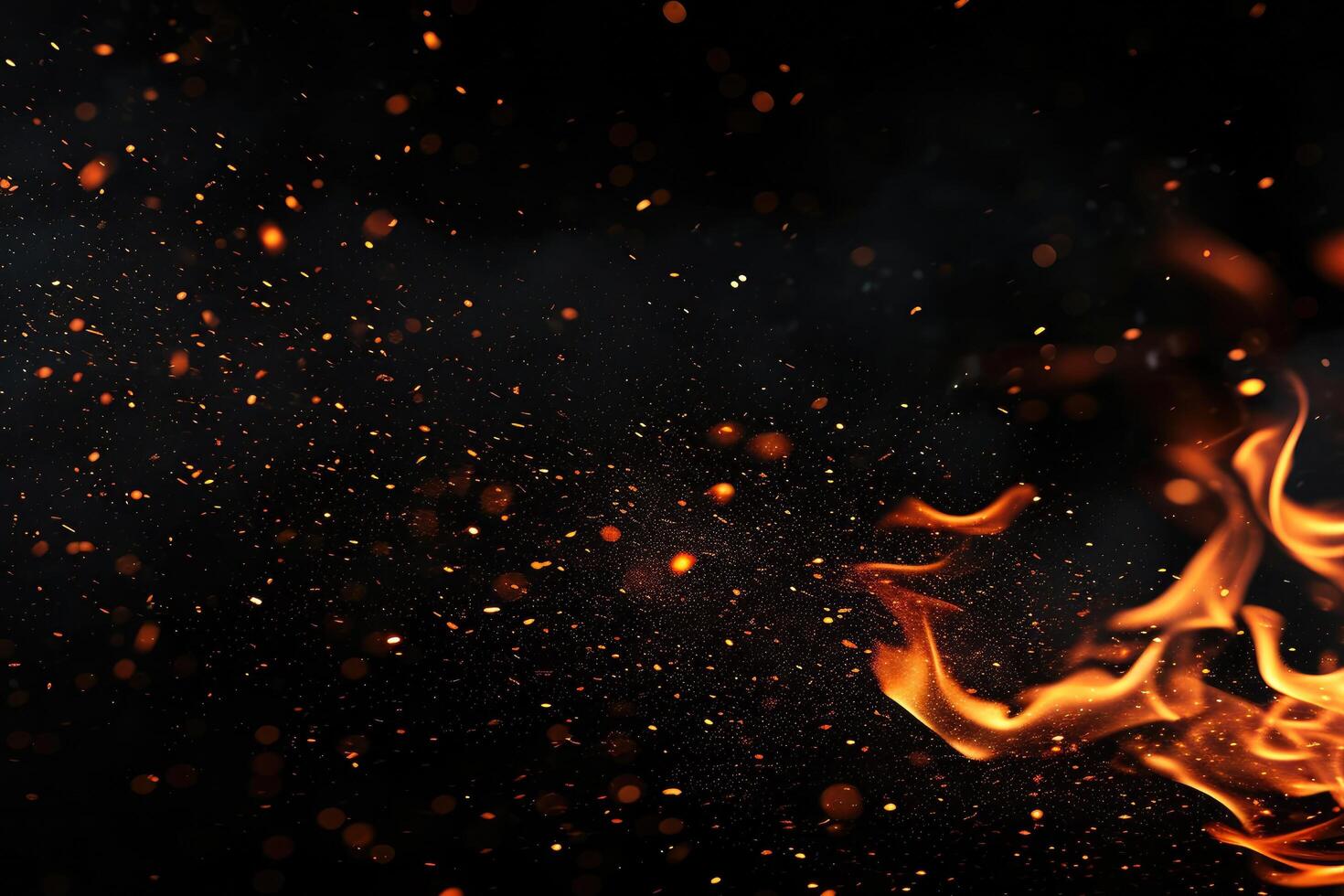 AI generated Fiery whispers dance photo