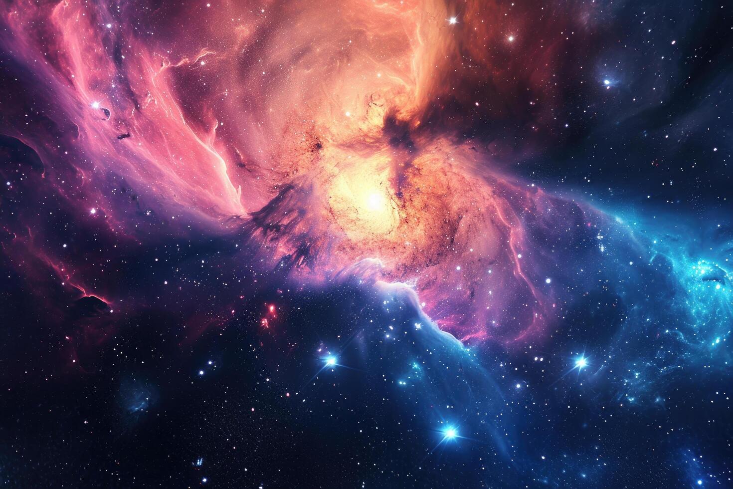 AI generated Breathtaking and vibrant galaxy backdrop for your design photo