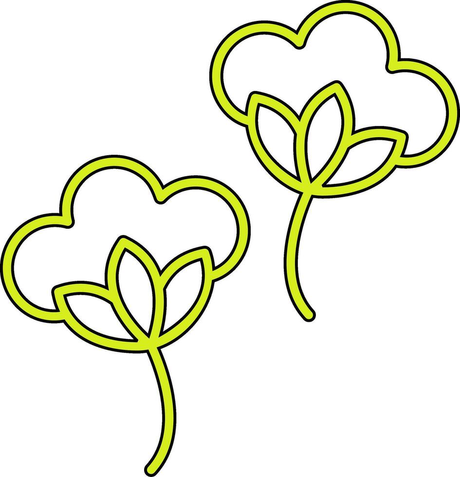 algodón flores vecto icono vector