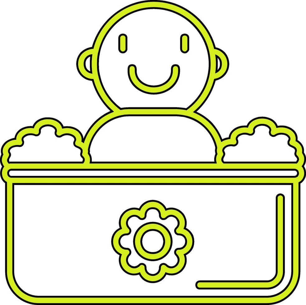Baby Bath Vecto Icon vector