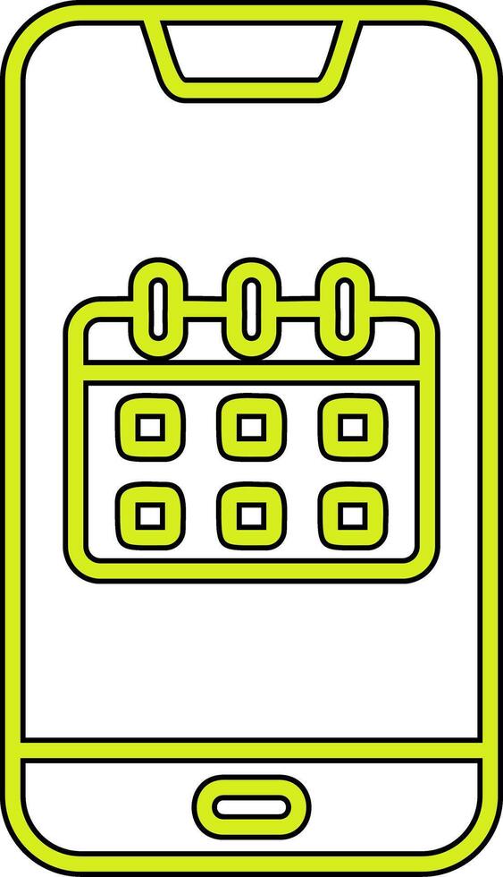 Smartphone Calendar Vecto Icon vector