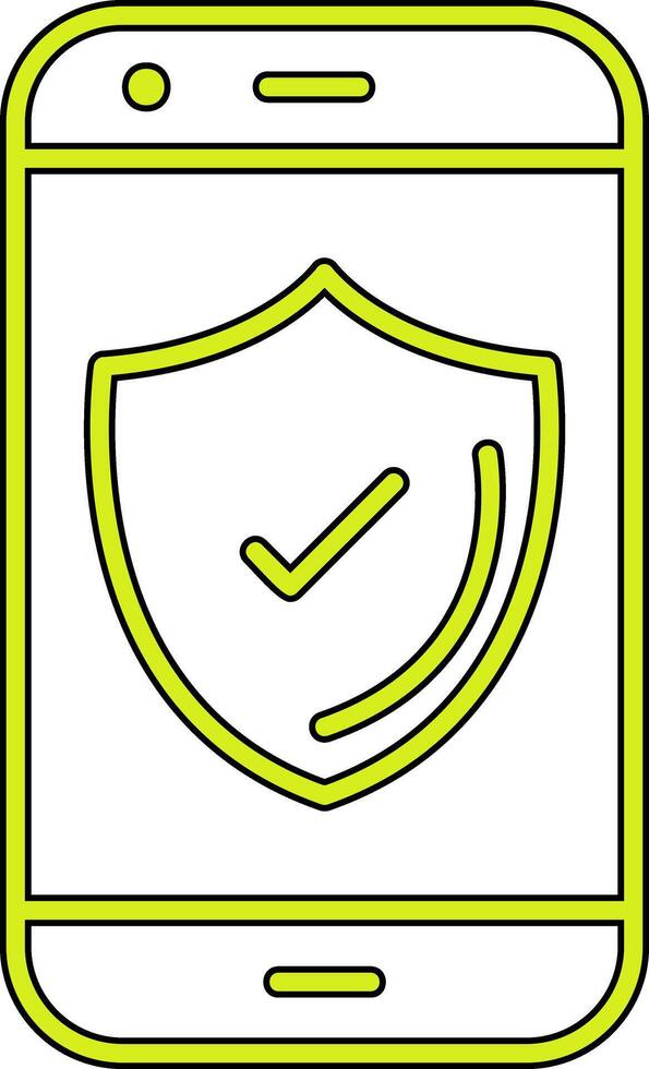 Phone Shield Vecto Icon vector
