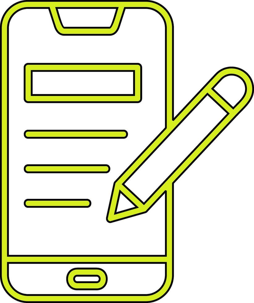 Smartphone Notepad Vecto Icon vector